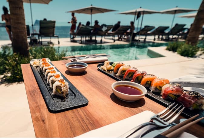 sushi by the beach
